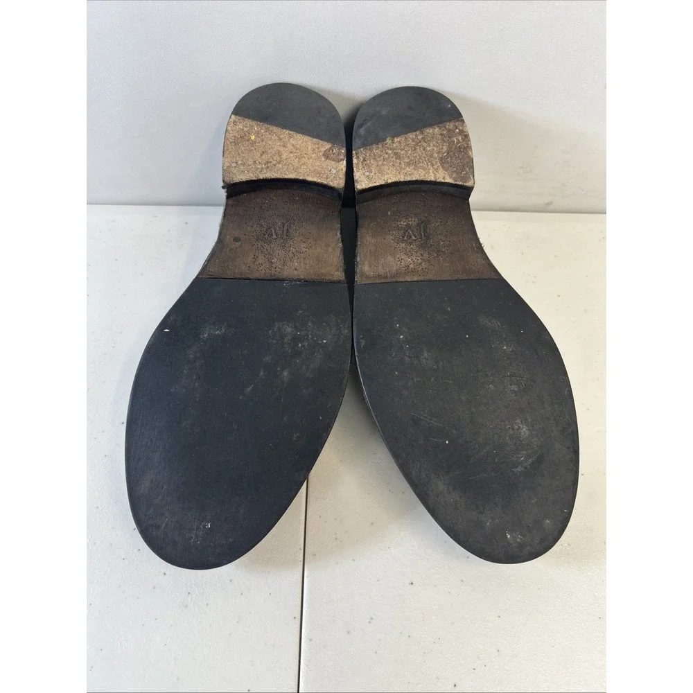 John Varvatos Gray Leather Low Chelsea Shoes Pull On Men's Size 8.5M